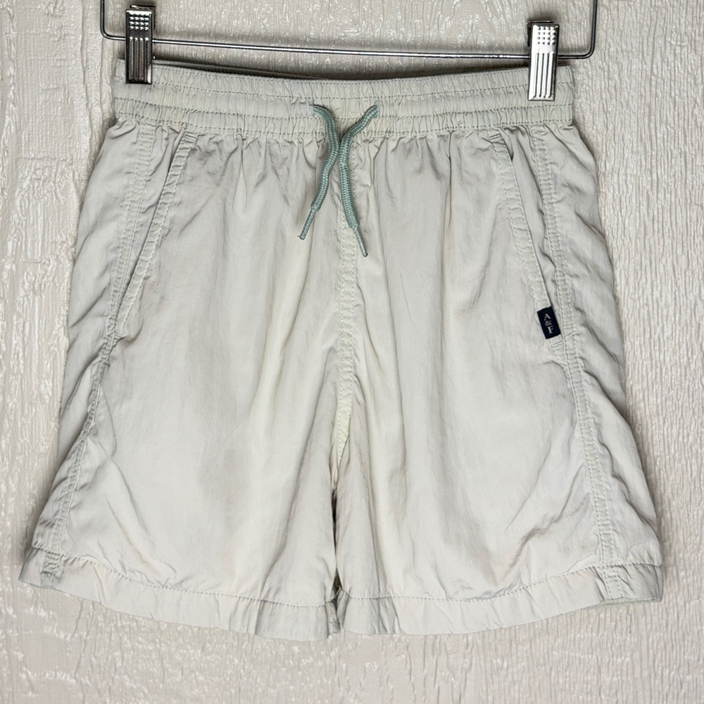 Abercrombie Kids Tan Nylon Swim Trunks Shorts Size 9/10 Regular
